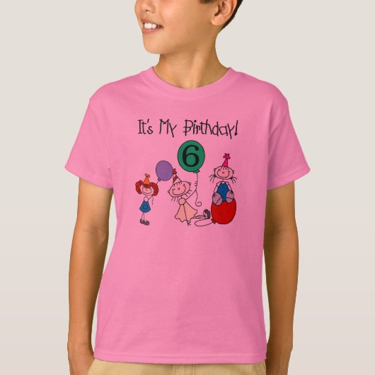 6e Kinder partij T-shirt (Voorkant)