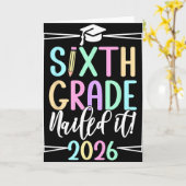 6e klas 2026 Afstuderen zesde klas Kaart (Gele Bloem)