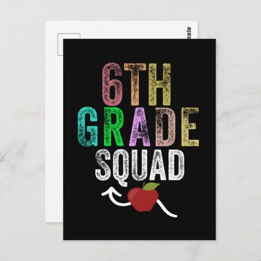 6e klas briefkaart (Voorkant / Achterkant)