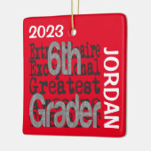 6e klas Buitengewone DOUANE Keramisch Ornament (Links)