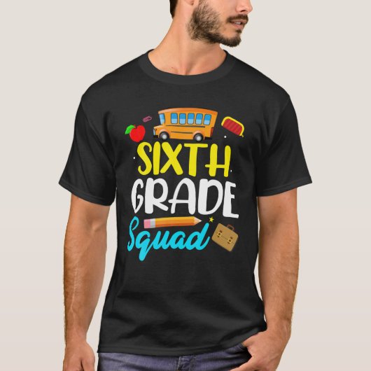 6e klas docent student Hallo terug naar school T-shirt (Voorkant)