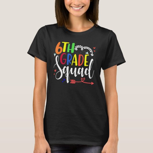 6e klas docent student terug naar school t-shirt (Voorkant)