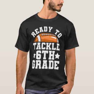 6e klas Eerste dag van de school klaar om het zesd T-shirt