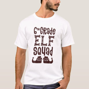 6e klas Elf Squad Matching Teacher Kerstmis Sch T-shirt