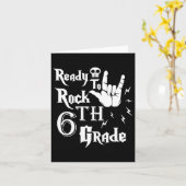 6e klas klaar om 6e klas terug naar school te rock kaart (Gele Bloem)