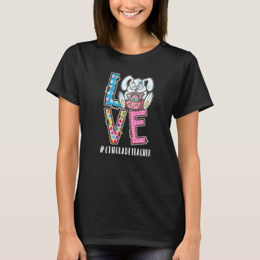 6e klas leraar Pasen Liefde Leraarsleven Grappig B T-shirt (Voorkant)