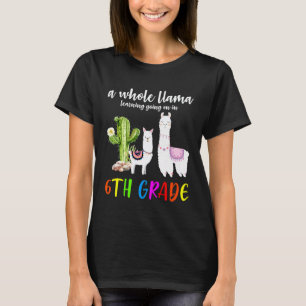 6e klas Llama Cactus Student Terug naar school T-shirt