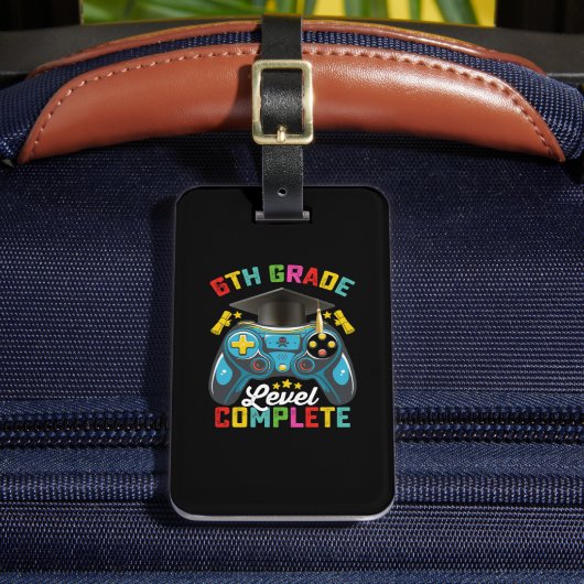 6e klas niveau complete Afstuderen gaming gamer Bagagelabel (Voorkant Insitu 2)