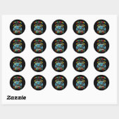 6e klas niveau complete Afstuderen gaming gamer Ronde Sticker (Vel)