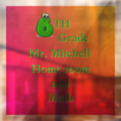 6e klas schoolkamer 6 "x 6" raamsticker (Vel 2)