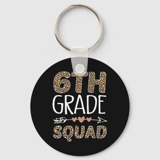 6e klas squad luipaard leraar student sleutelhanger (Voorkant)