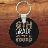 6e klas squad luipaard leraar student sleutelhanger (Voorkant)