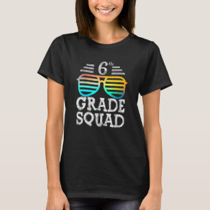 6e klas squad team crew terug naar school afstuder t-shirt