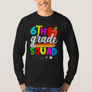 6e klas squad terug naar school eerste schooldag t-shirt