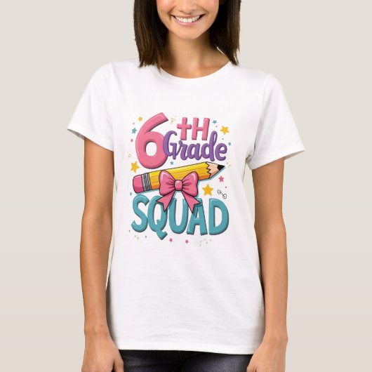 6e klas Squad Terug naar School T-shirt (Voorkant)