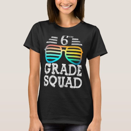 6e klas team bemanning terug naar school t-shirt (Voorkant)