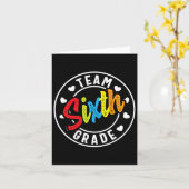 6e klas terug naar school jongens meisjes leraar kaart (Gele Bloem)