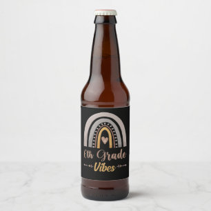 6e klas vibes regenboog zesde klas terug naar scho bier etiket