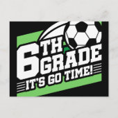 6e klas voetbal Football eerste dag terug naar sch Briefkaart (Voorkant)