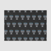 6e nacht Hanukkah Glitter Tissue Paper Tissuepapier (Voorkant)