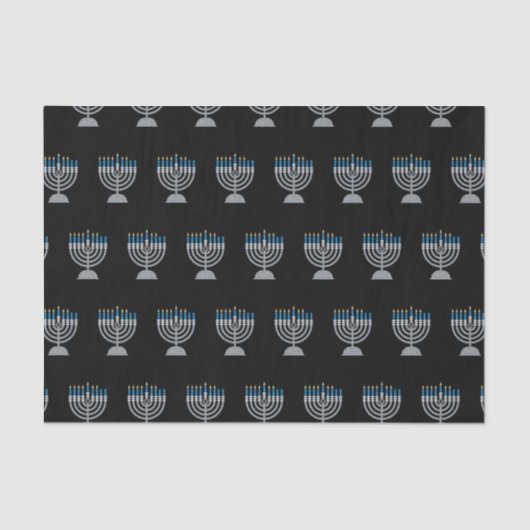 6e nacht Hanukkah Glitter Tissue Paper Tissuepapier (Voorkant)