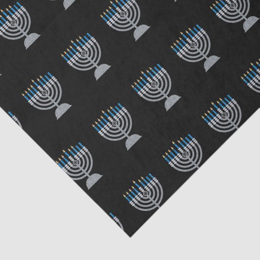 6e nacht Hanukkah Glitter Tissue Paper Tissuepapier (Detail)