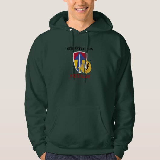 6E PSYOP BATTALION VIETNAM HOODED SWEATSHIRT (Voorkant)