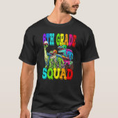 6e rang Squad Monster Truck Dinosaur Terug naar SC T-shirt (Voorkant)
