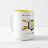 6E SQUADRON 17E CAVALRY RECON 4E INFANTRY TWEEKLEURIGE KOFFIEMOK (Voorkant links)