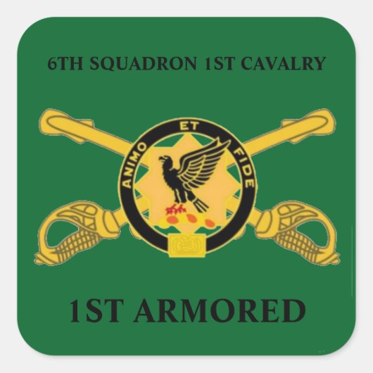 6E SQUADRON 1E CAVALERIE 1E PANTSERING STICKERS (Voorkant)