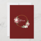 6e Sugar Wedding Jubileum Rozen Gold Lijst Kaart (Achterkant)