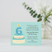 6e uitnodiging tot het indienen van de Birthday Ca (Staand voorkant)