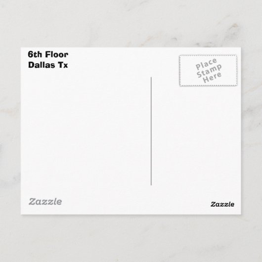 6e verdieping briefkaart (Achterkant)