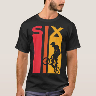 6e Verjaardag 6 Jaar Oud Kinder BMX Bike Lover B-d T-shirt