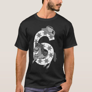 6e verjaardag 6 jaar oude paardenmeisje meisjes Ki T-shirt
