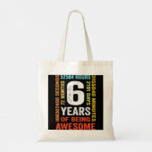 6e verjaardag 6 jaar oude retro 72 maanden tote bag (Achterkant)