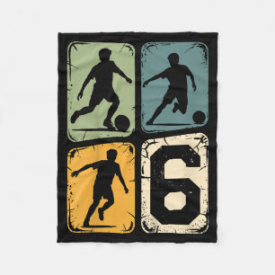6e verjaardag 6 Voetballer Jongen Meisjes Voetbal Fleece Deken