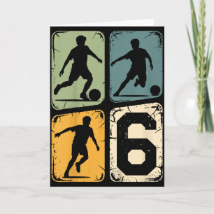6e verjaardag 6 Voetballer Jongen Meisjes Voetbal Kaart