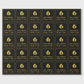 6e verjaardag - Art Deco geïnspireerde look "6" &  Cadeaupapier (Vlak)