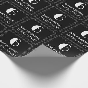 6e verjaardag - Art Deco geïnspireerde look "6", n Cadeaupapier