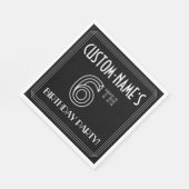 6e verjaardag: Art Deco Style + aangepaste naam Servet (Hoek)