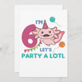 6e verjaardag Axolotl Six Year Old Sweet Axolotls  Kaart (Voorkant / Achterkant)