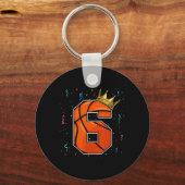 6e verjaardag Basketball Big Nummer 6 jaar Sleutelhanger (Voorkant)