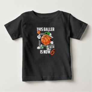 6e verjaardag Basketball Player Funny 6 jaar oud