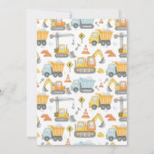 6e Verjaardag Bouw Jongen Verjaardag Uitnodiging (Achterkant)