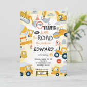 6e Verjaardag Bouwuitnodiging Kaart (Staand voorkant)