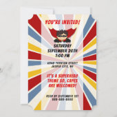 6e verjaardag Boys Superheld Red Comic Kaart (Achterkant)