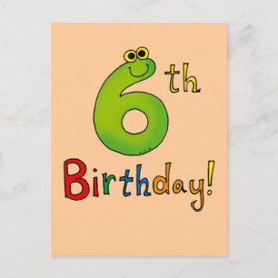 6e verjaardag! briefkaart