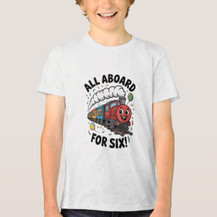 6e verjaardag Choo Choo Trein Kids T-shirt