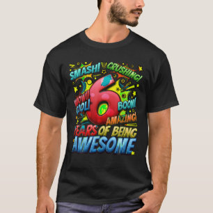 6e verjaardag Comic Style Geweldige sinds 2017 6 j T-shirt